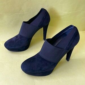 Black Stuart Weitzman suede leather booties